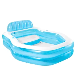 Piscina hinchable Intex con sillón y toldo 530L +3A blanco/azul 135x191x229 cm