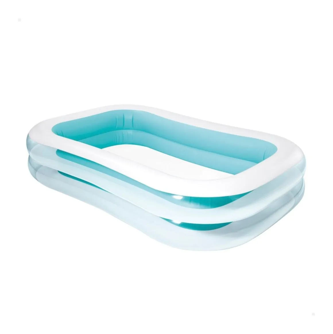 Piscina hinchable Intex familiar 770L rectangular +6A azul/blanco 76x262x175 cm