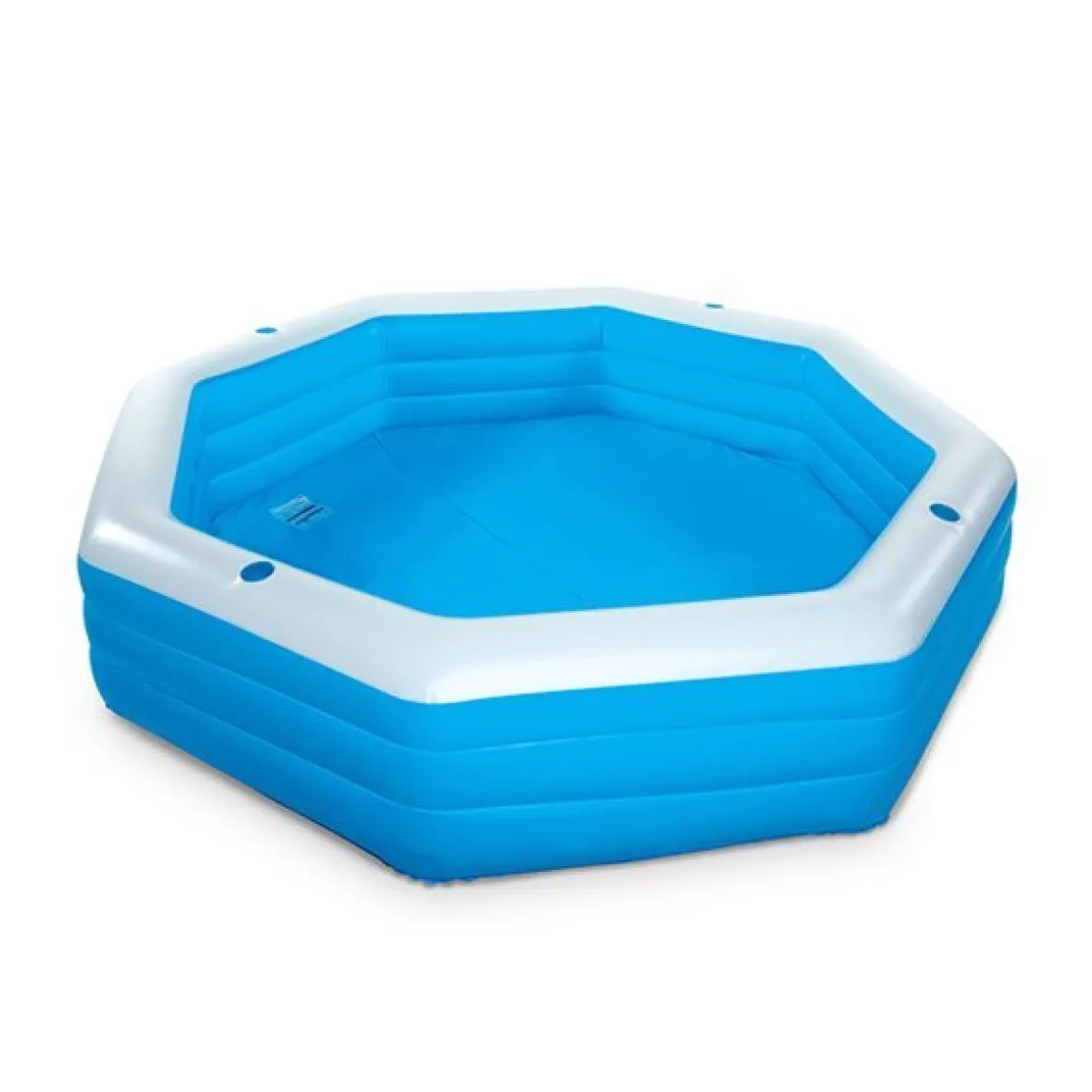 Piscina hinchable octogonal 1430L azul Ø279x51 cm