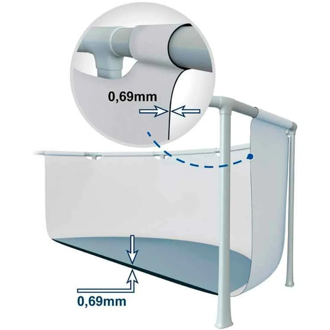 Piscina ovalada desmontable Prism Frame Intex 13365L con depuradora+escalera gris 503x274 cm