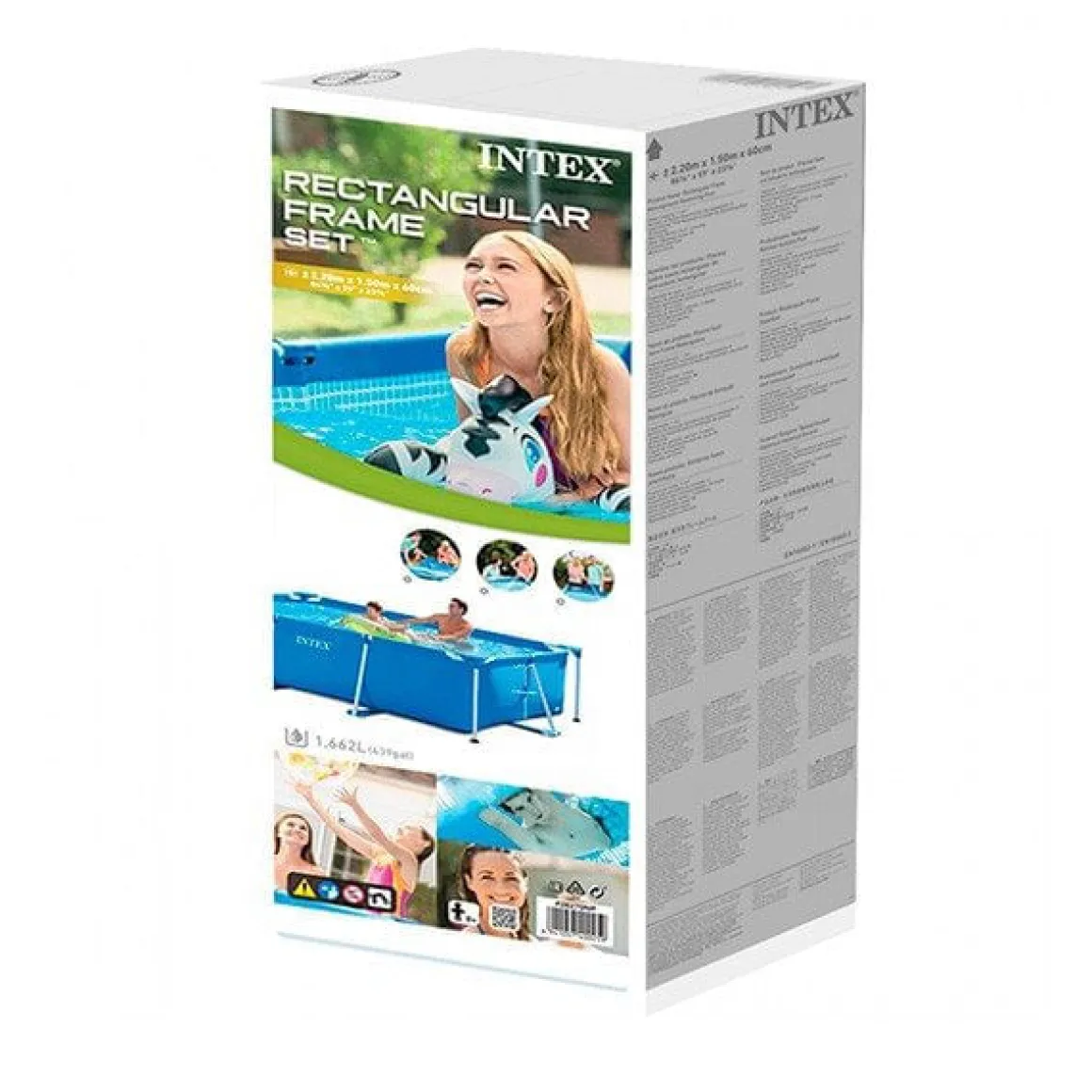 Piscina rectangular Small Frame Intex familiar 28270 1662L 220x150 cm