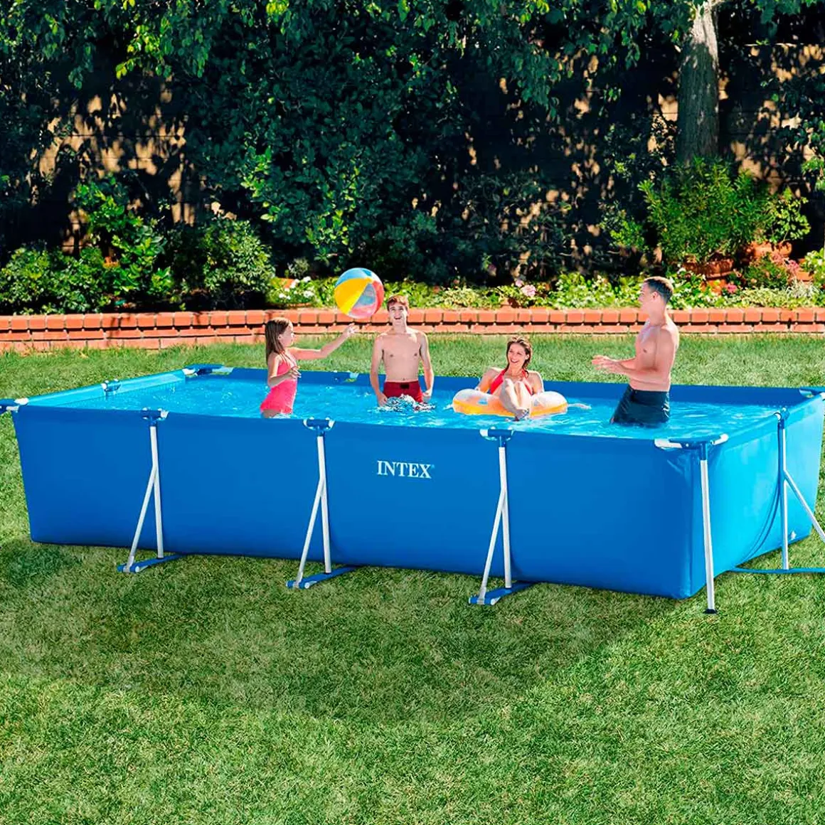 Piscina rectangular Small Frame Intex 28273 familiar 7127L 450x220 cm