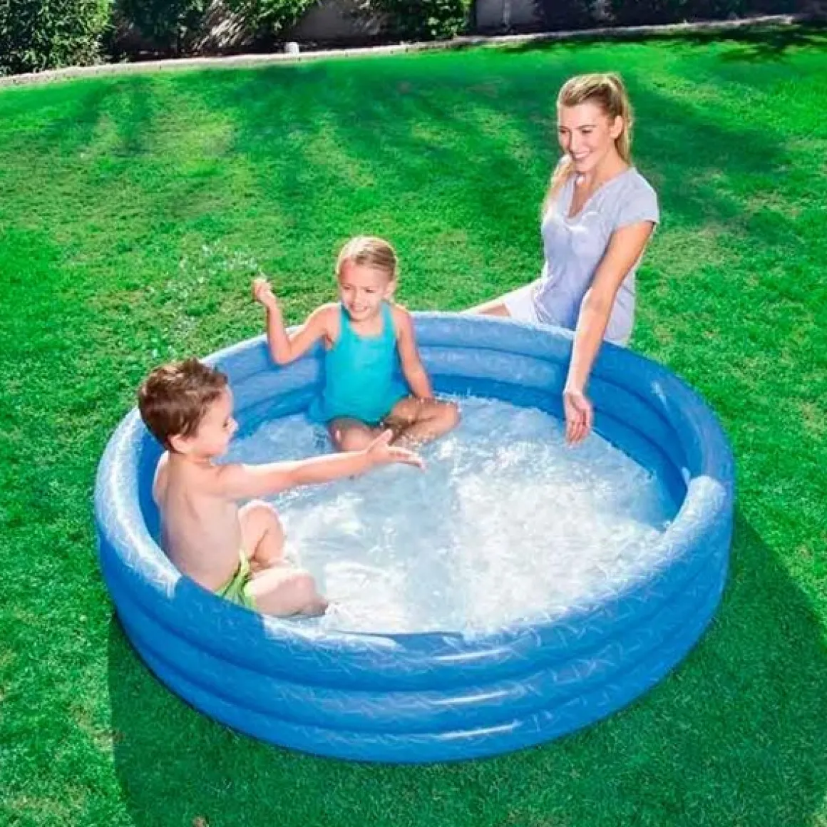 Piscina redonda hinchable Bestway 51026B +2 años 211L azul/blanco Ø152x30 cm