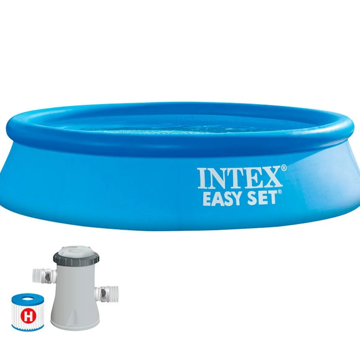 Piscina redonda hinchable Easy Set Intex 1942L con depuradora azul Ø244x61 cm