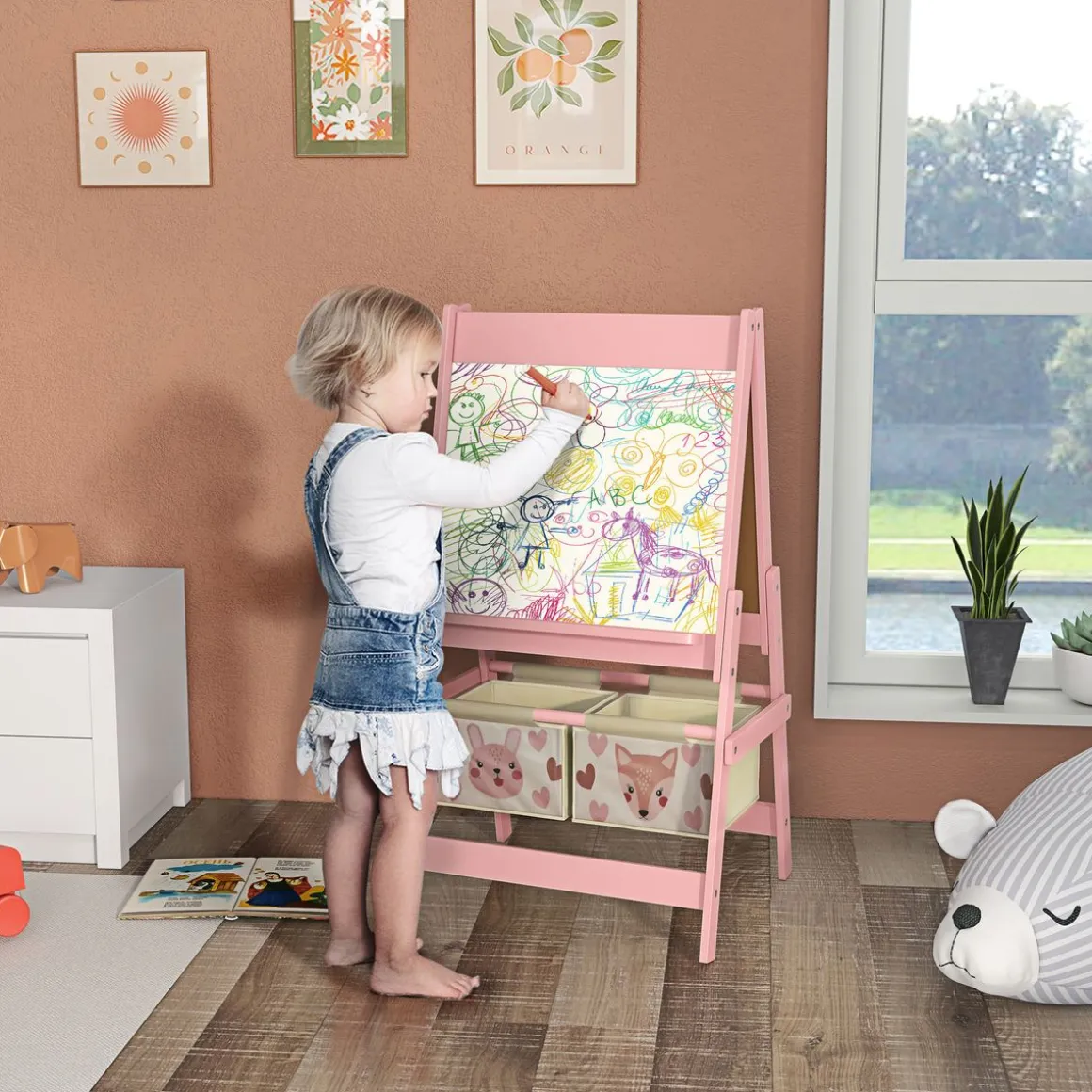 Pizarra infantil Forest Aiyaplay 3 en 1 93x54x46,5 cm