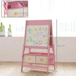Pizarra infantil Solere Aiyaplay 3 en 1 con cestas 3-8 años 94x54x46 cm