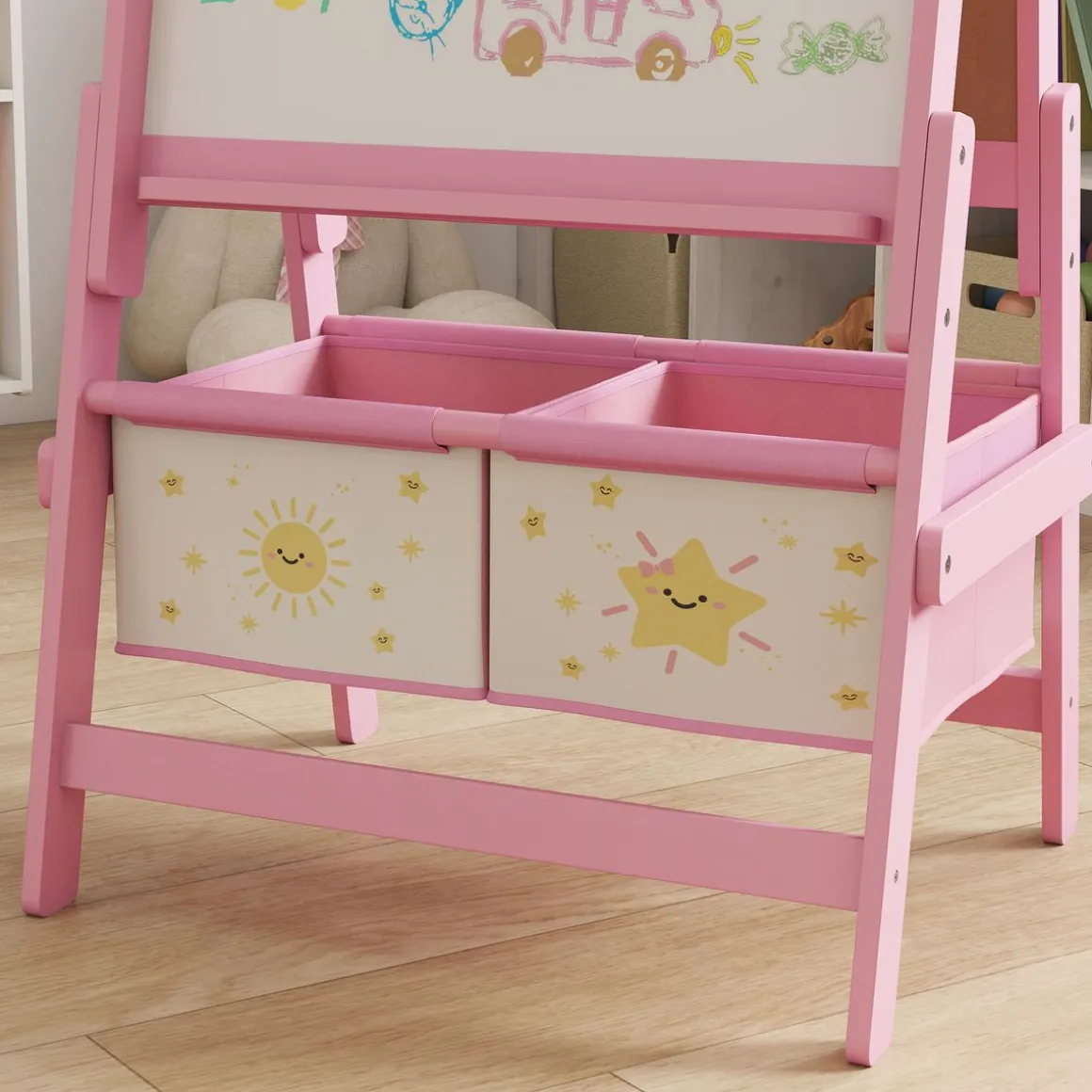 Pizarra infantil Solere Aiyaplay 3 en 1 con cestas 3-8 años 94x54x46 cm