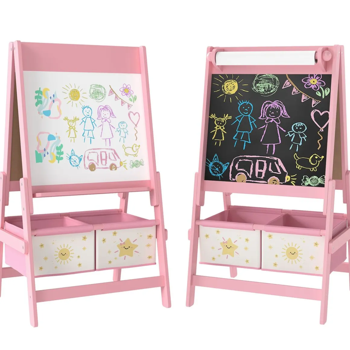 Pizarra infantil Solere Aiyaplay 3 en 1 con cestas 3-8 años 94x54x46 cm