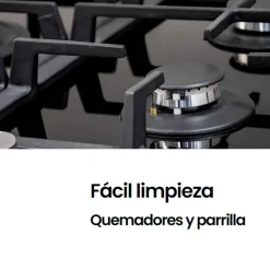 Placa de gas Infiniton GG-429 4 fuegos acabado Crystal Black 60 cm