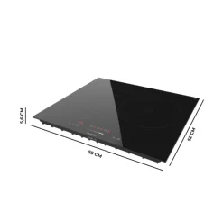Placa de inducción Bolero Saquad I 3001 Flex 6600W 9 niveles negro 59 cm