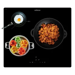 Placa de inducción Edesa EIT-6328 R 7100W 3 zonas negro 59 cm