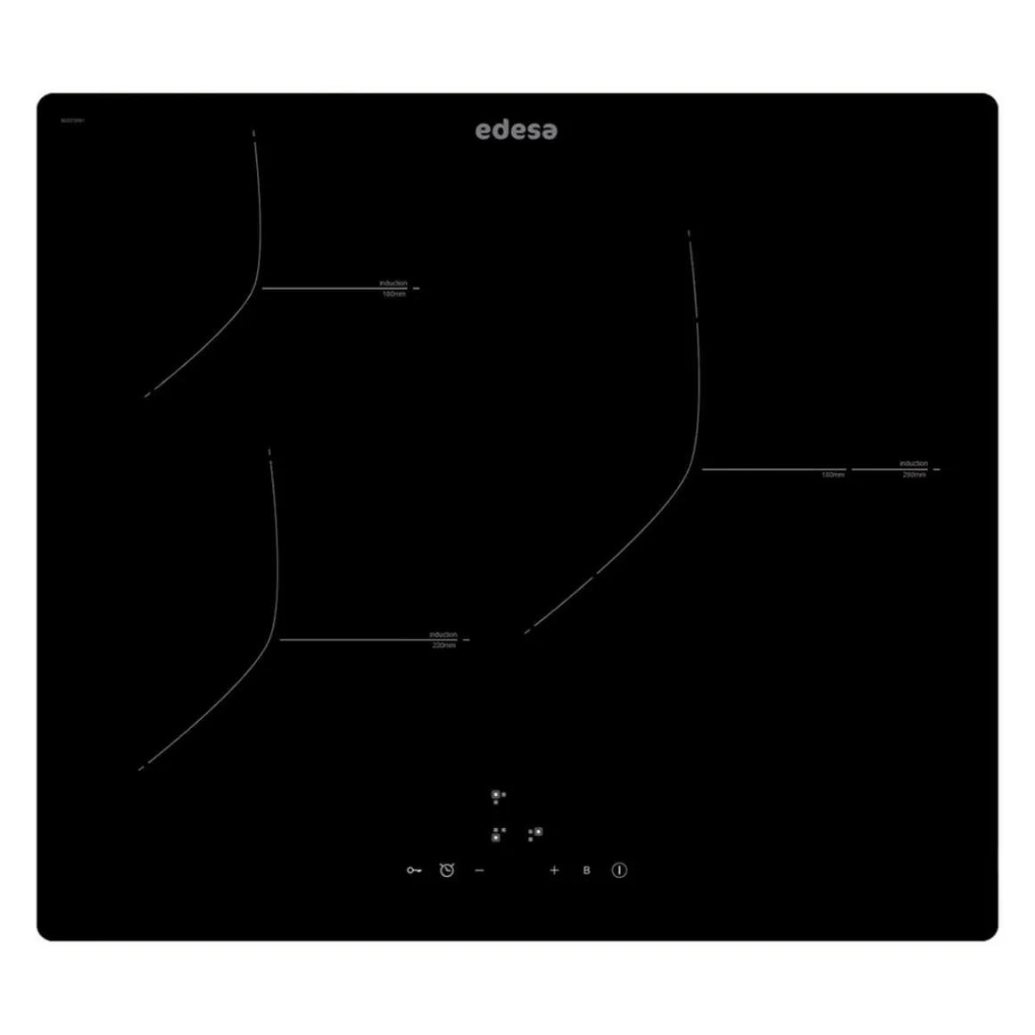 Placa de inducción Edesa EIT-6328 R 7100W 3 zonas negro 59 cm