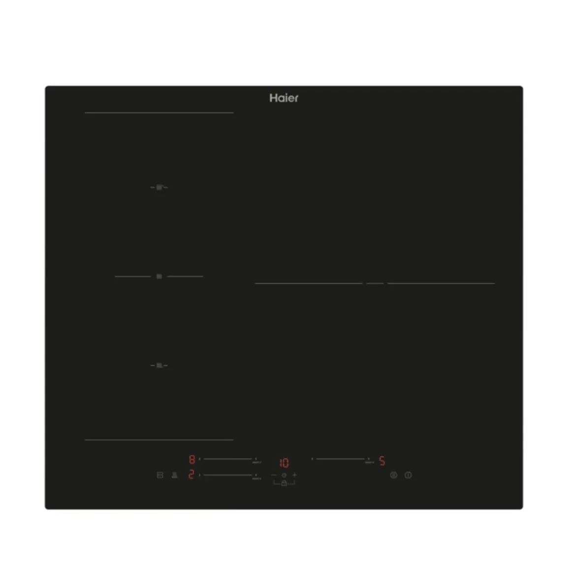 Placa de inducción Haier HAIS63MC/G3 3 fuegos temporizador negro 59 cm