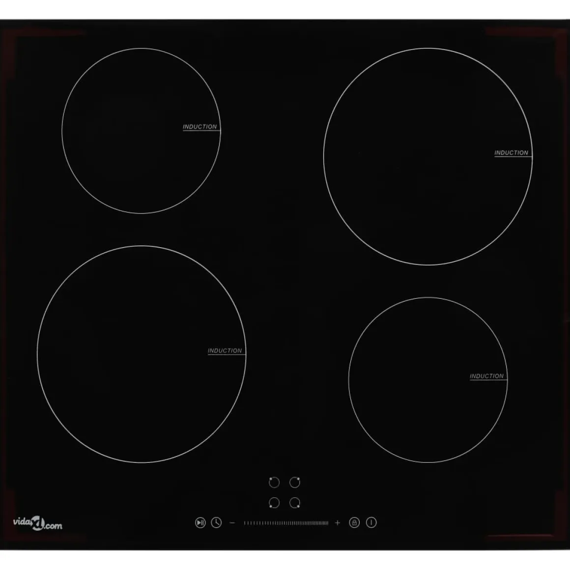 Placa de inducción VidaXL 7000W 4 zonas negro 59 cm