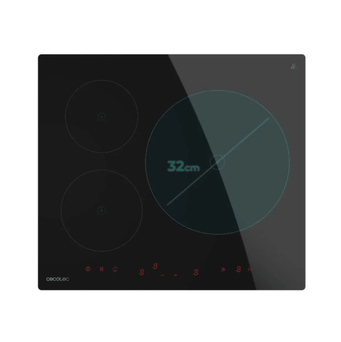 Placa inducción Cecotec Bolero Squad I 3600 7400W 3 zonas 9 potencias negro