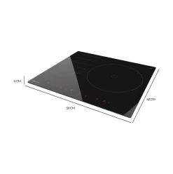 Placa inducción Cecotec Bolero Squad I 3600 7400W 3 zonas 9 potencias negro