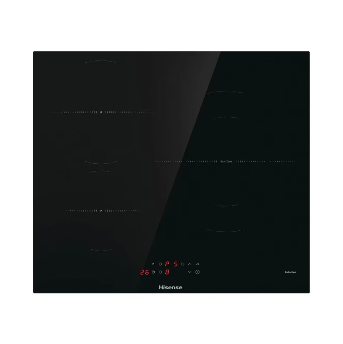 Placa inducción Hisense HI6321BSCE 7100W 3 fuegos cristal negro 59 cm