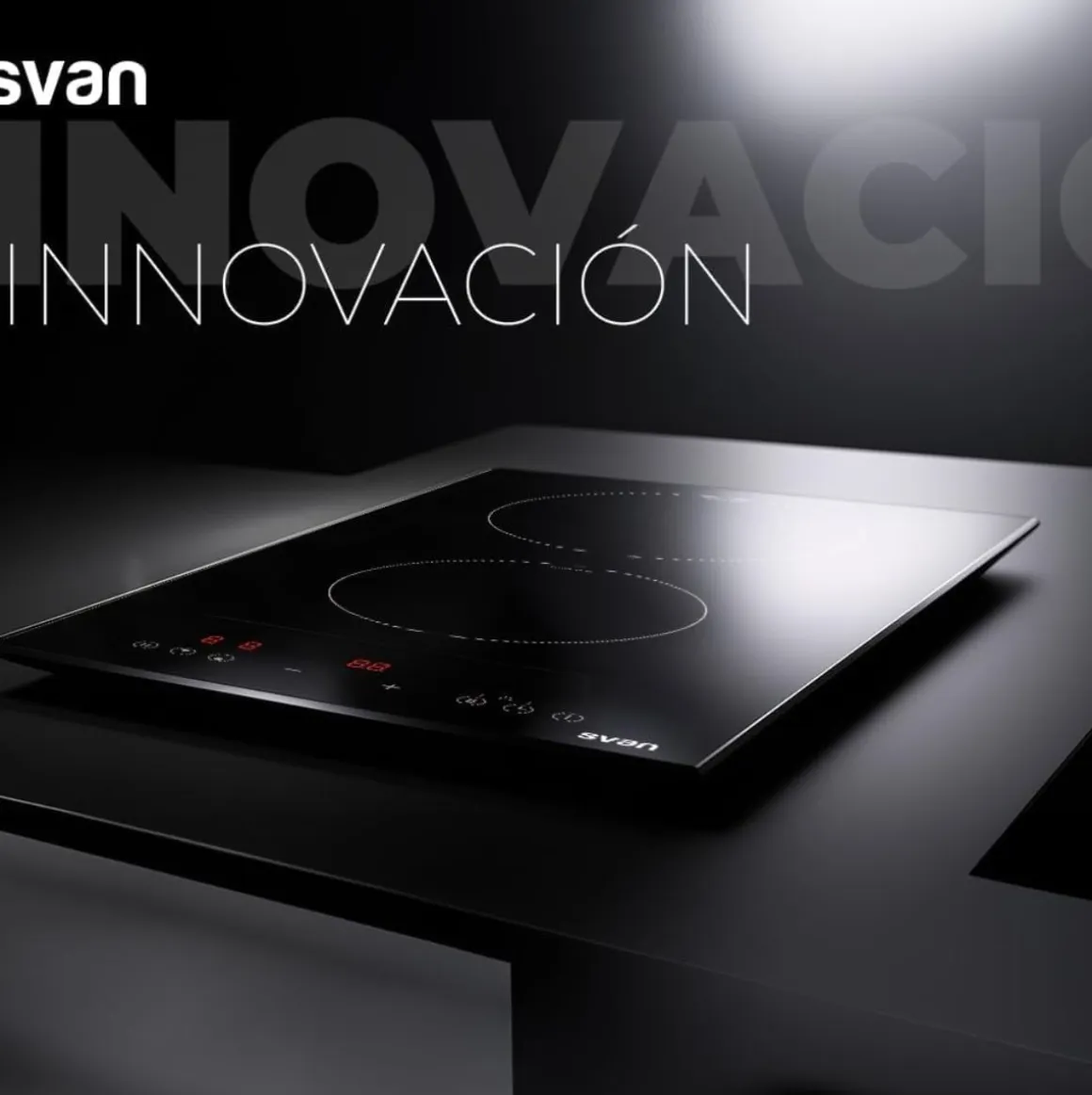 Placa inducción Svan SI2301 3500W 2 zonas control táctil cristal negro 59 cm