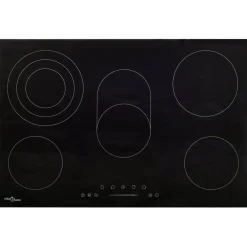 Placa vitrocerámica VidaXL 8500W 5 zonas negro 90 cm
