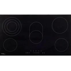Placa vitrocerámica VidaXL 8500W 5 zonas negro 77 cm