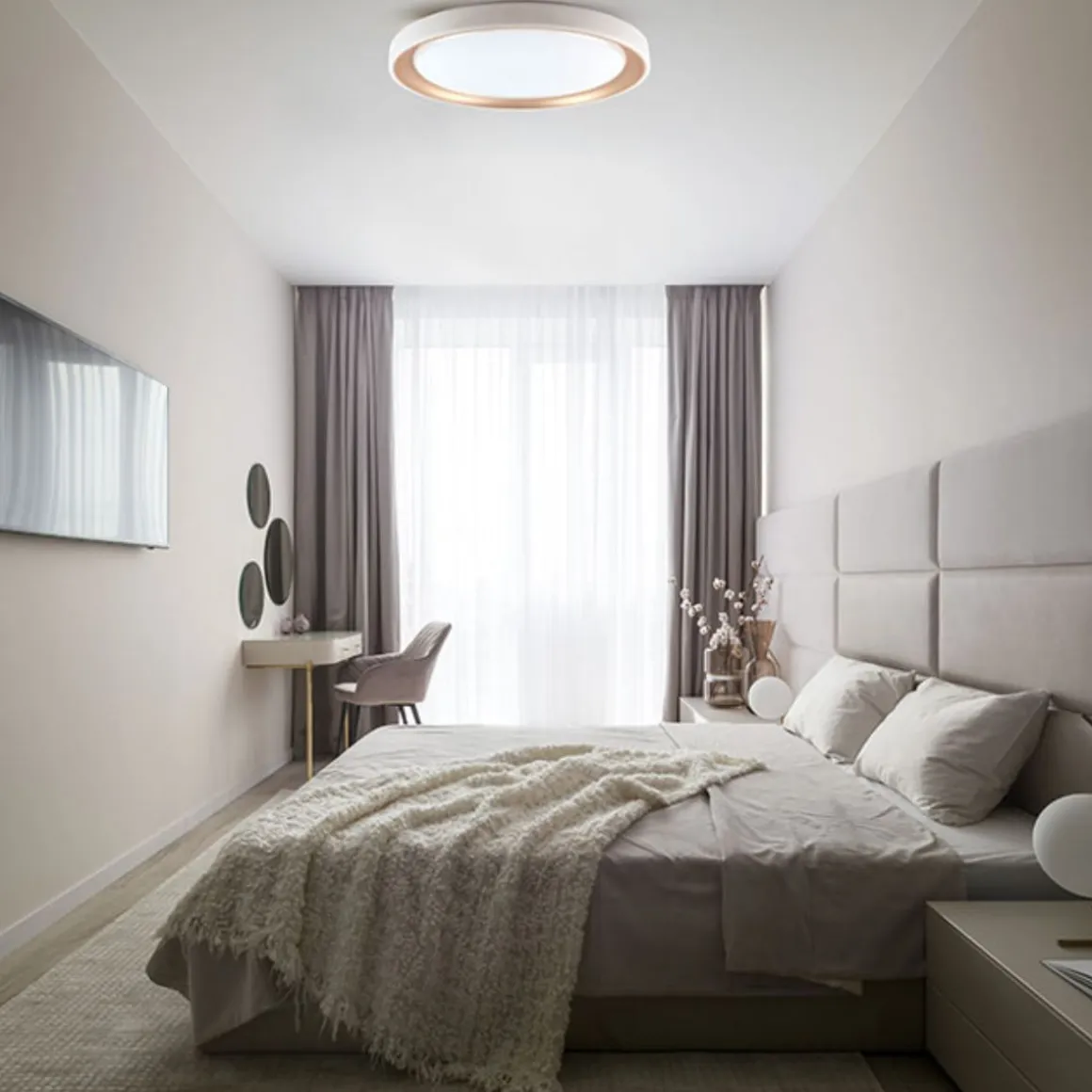 Plafón Kigali mini Bel Air 48W luz LED 4800 lm con mando regulador Ø40 cm
