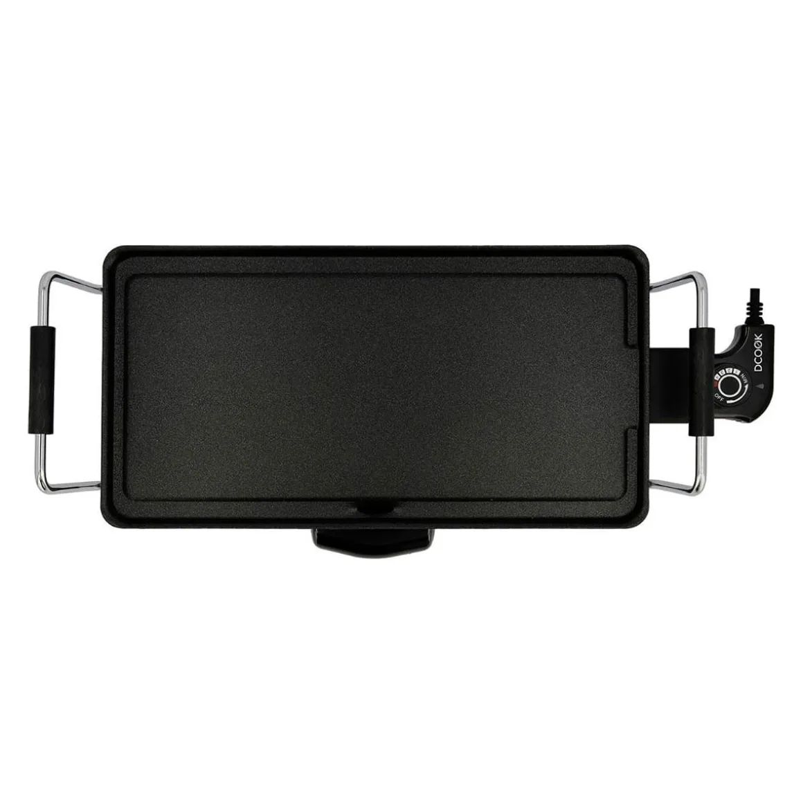 Plancha de asar Dcook 2000W antiadherente negro 14x52x24,5 cm