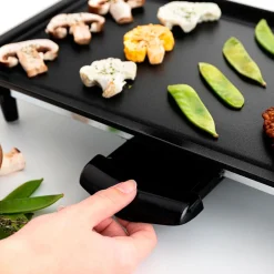 Plancha de asar Dcook 2000W antiadherente negro 14x52x24,5 cm