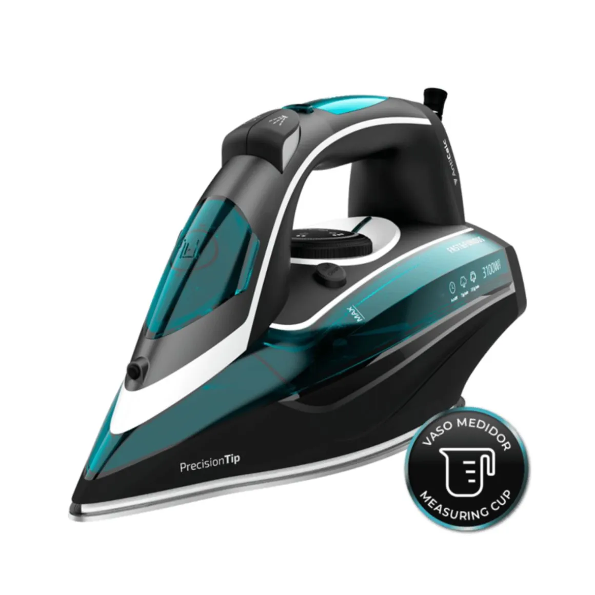 Plancha de vapor Cecotec Fast&Furious 6050 X-Treme 3100W 75 g/min suela anodizada negro