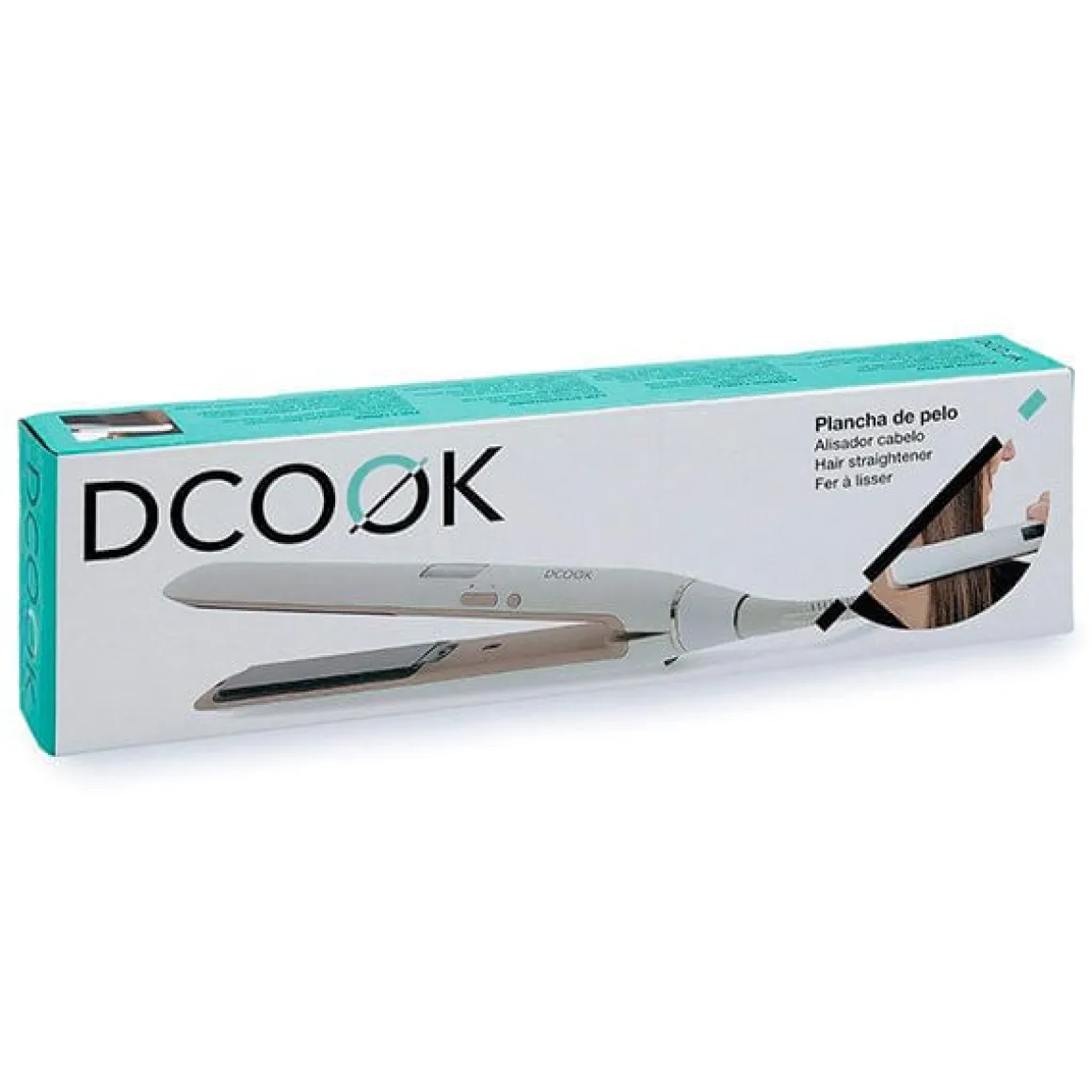 Plancha del pelo cerámica Dcook 50W con selector de temperatura