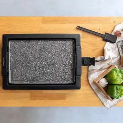 Plancha eléctrica Cecotec Tasty&Grill 2000 InoxStone 2000W negro/inox