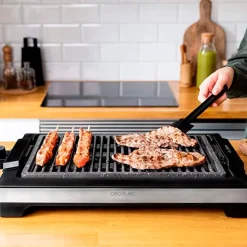 Plancha eléctrica Cecotec Tasty&Grill 2000 Inox LineStone 2000W negro/inox