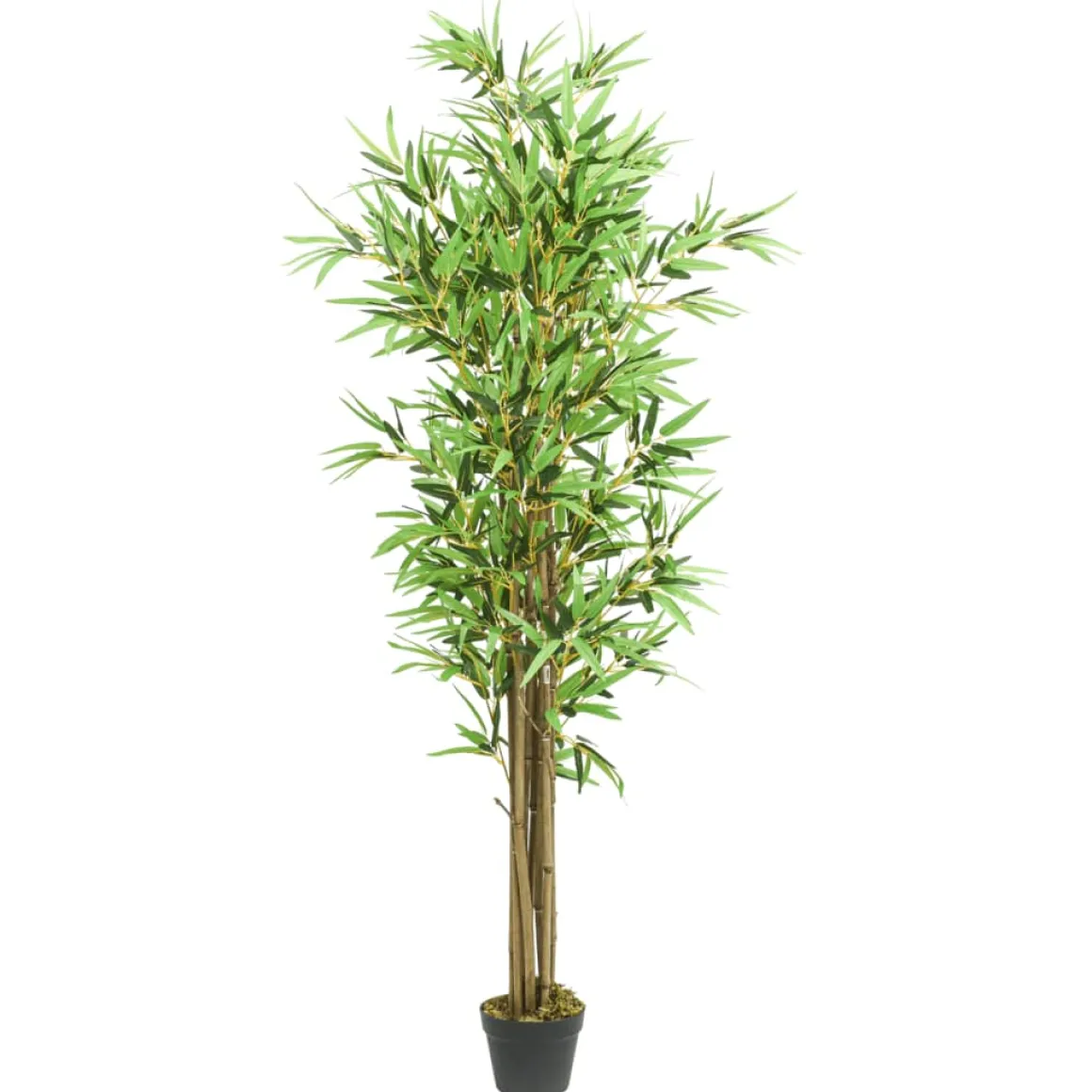 Planta artificial Bambú con macetero verde