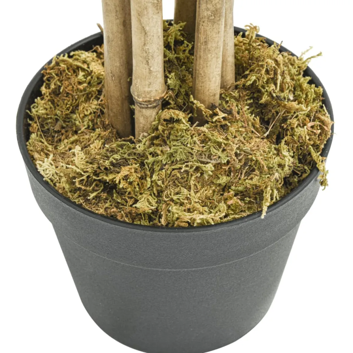Planta artificial Bambú con macetero verde