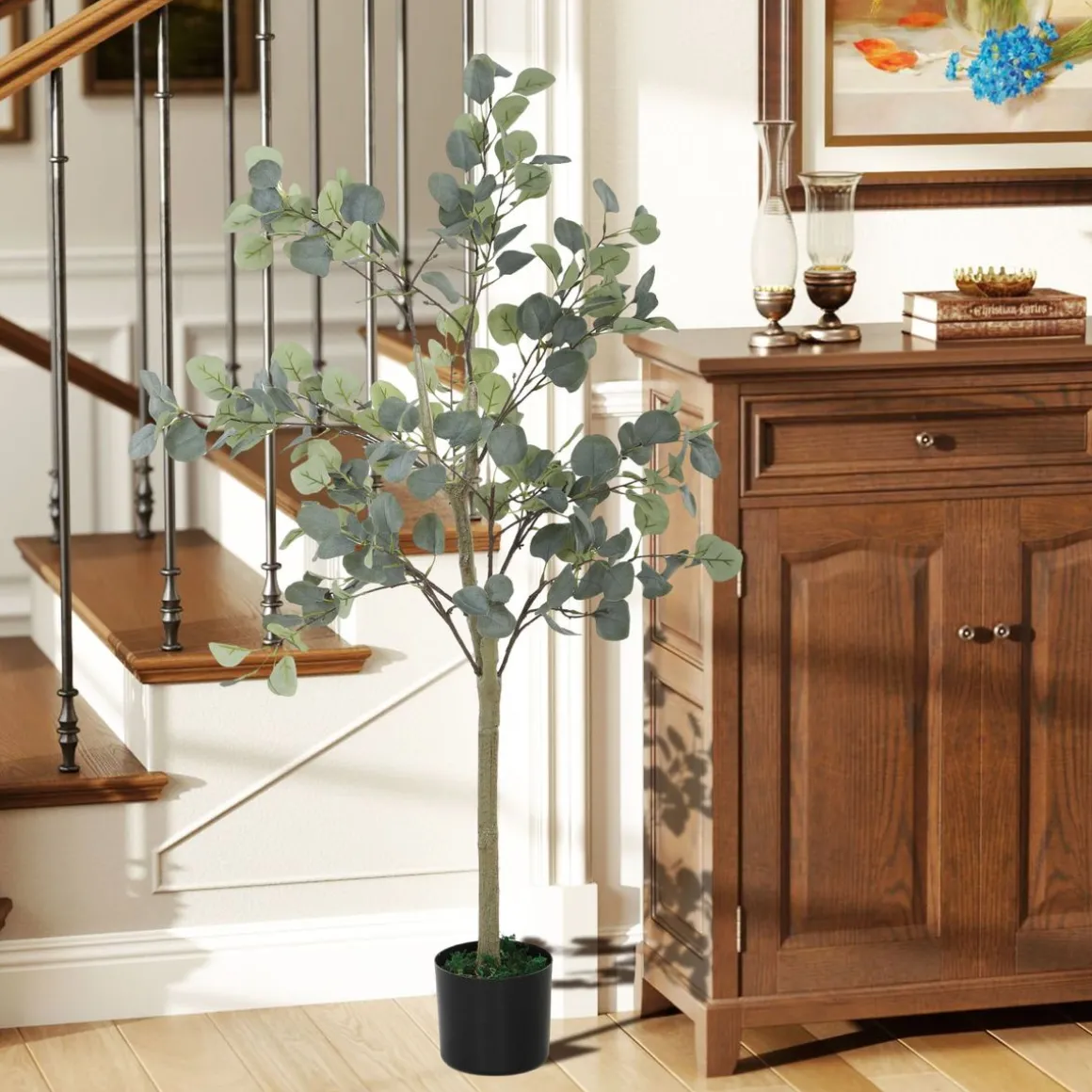 Planta artificial Eucaliptus 230 hojas verde 150 cm
