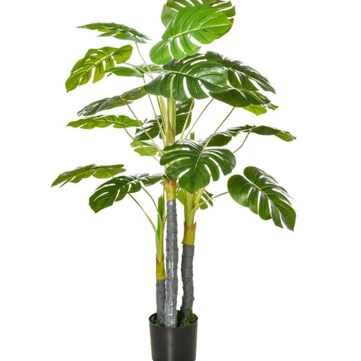Planta artificial Homcom 20 hojas con macetero verde 120 cm