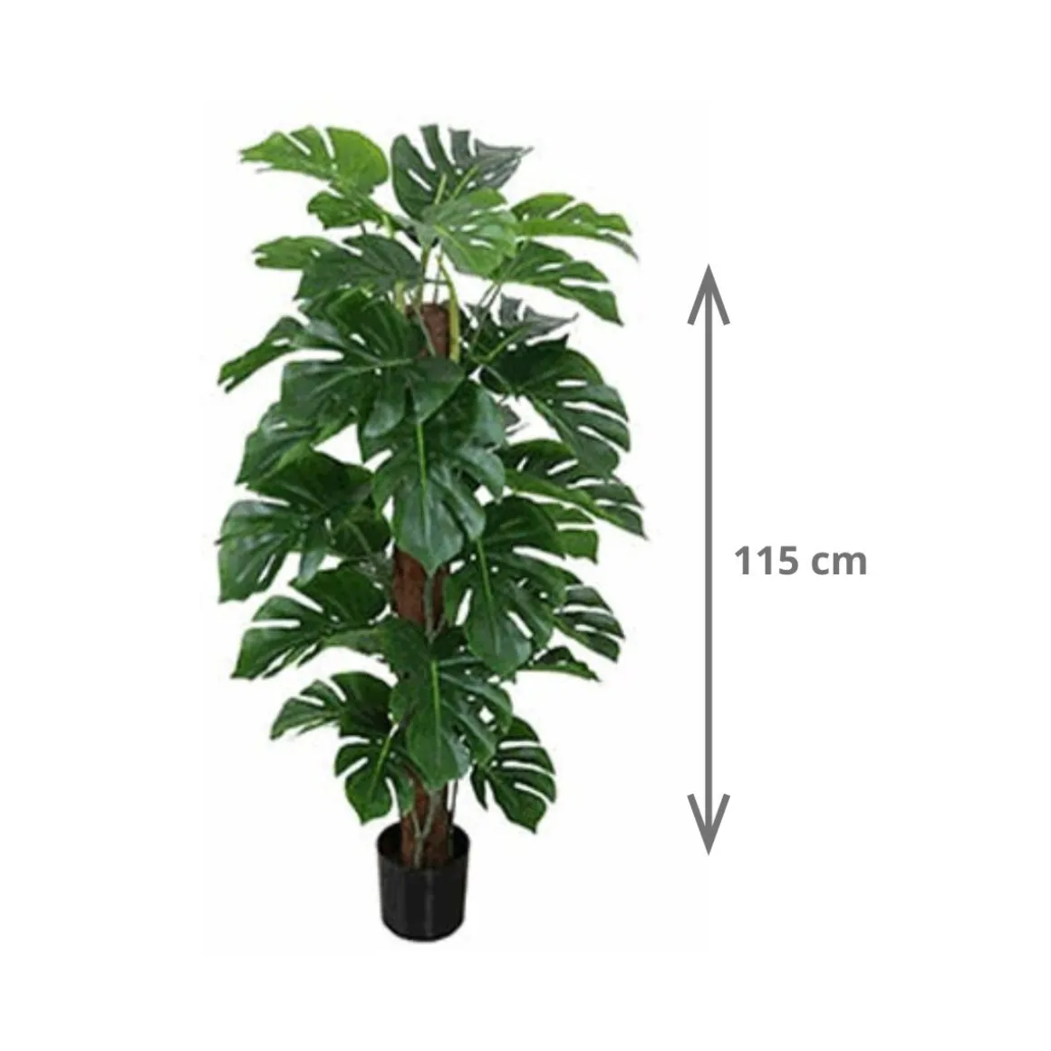 Planta artificial Monstera con macetero verde 115 cm