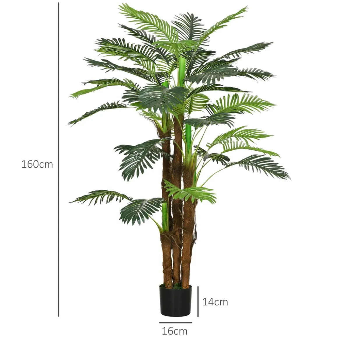 Planta artificial Nostra Homcom ramas ajustables verde 160 cm