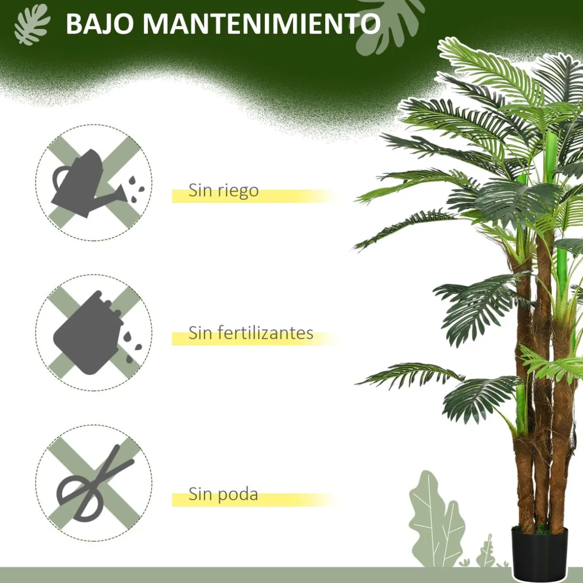 Planta artificial Nostra Homcom ramas ajustables verde 160 cm