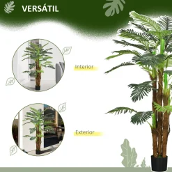 Planta artificial Nostra Homcom ramas ajustables verde 160 cm