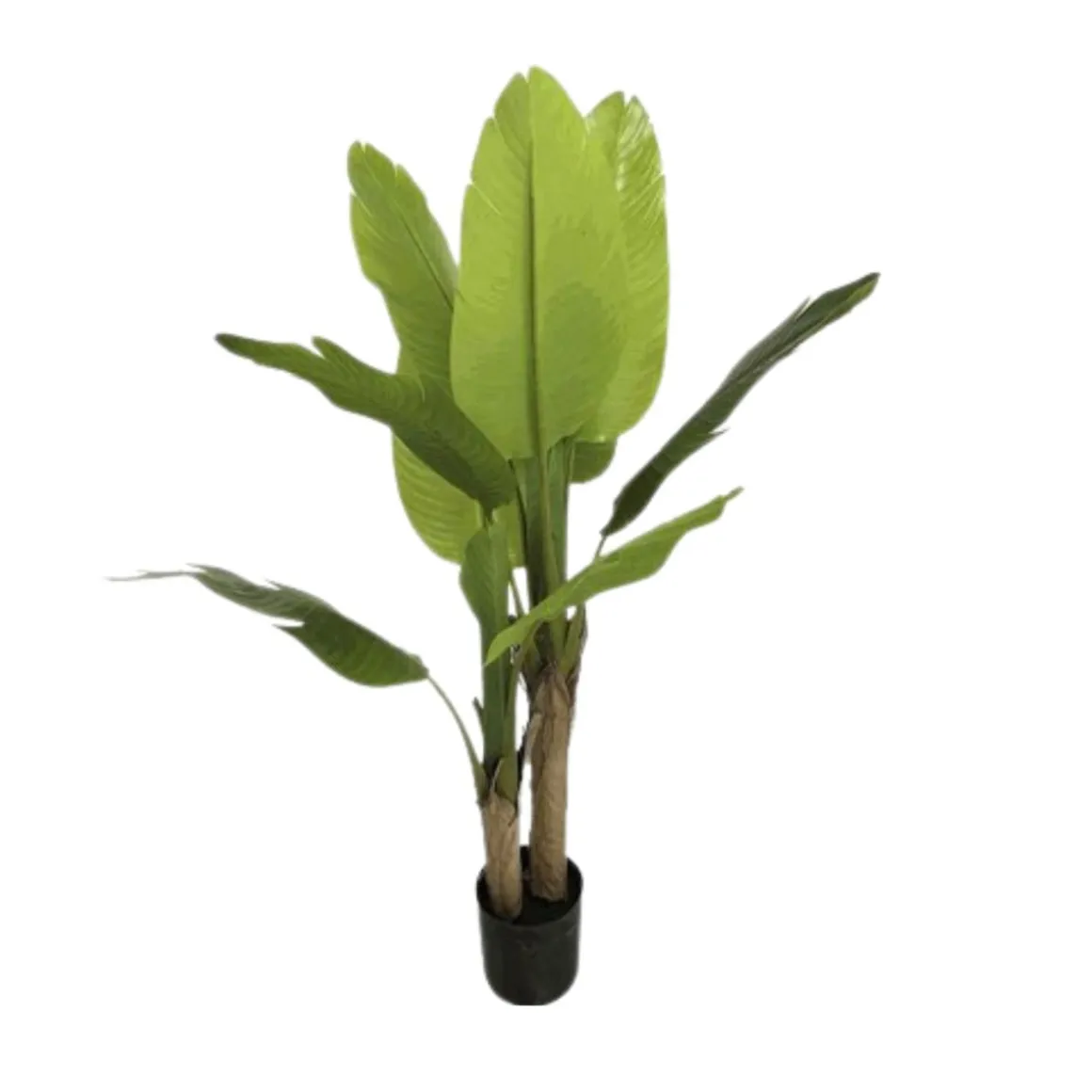 Planta artificial Platanero con macetero verde 120x23x18 cm