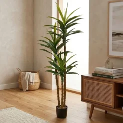 Planta artificial Yucca con macetero verde 163 cm