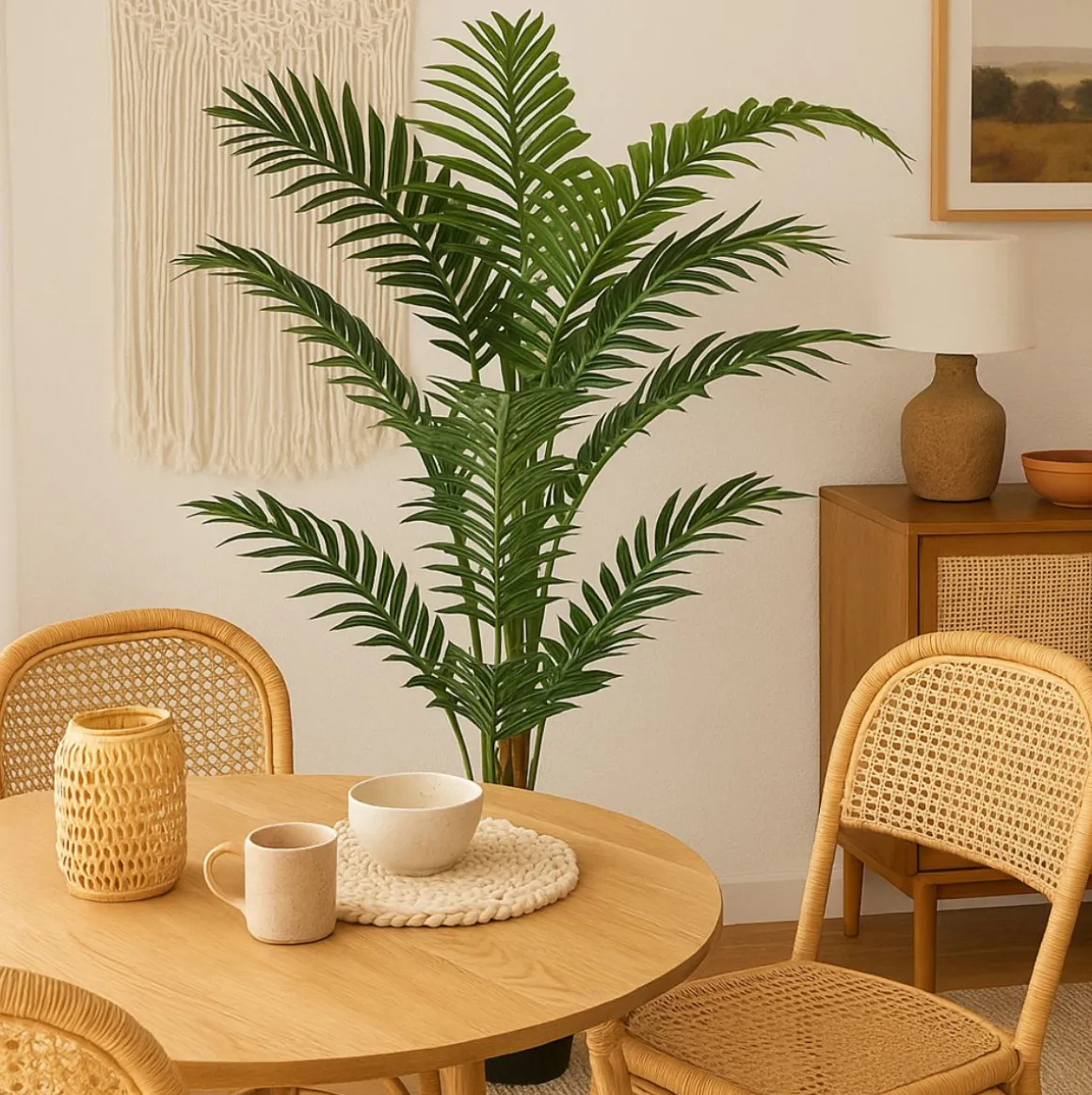Planta imitación palmera Areca verde Ø45x100 cm