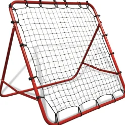 Portería reboteadora ajustable para fútbol rojo/negro 100x100 cm