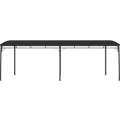 Pérgola Bada para jardín acero negro 255x600x300 cm