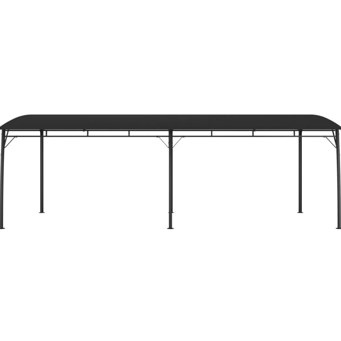 Pérgola Bada para jardín acero negro 255x600x300 cm