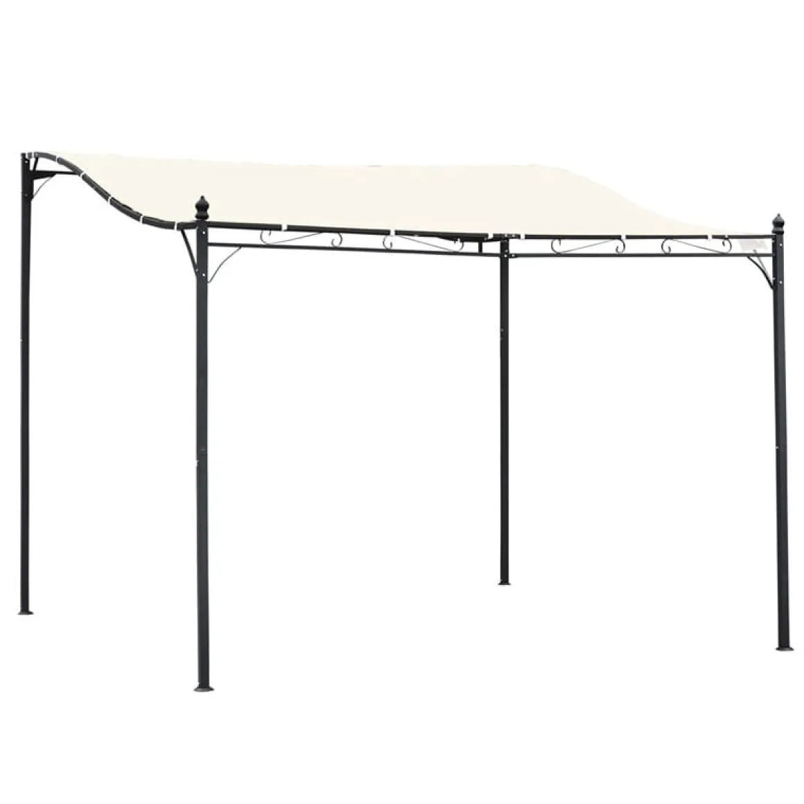 Pérgola Outsunny crema 3x3 M