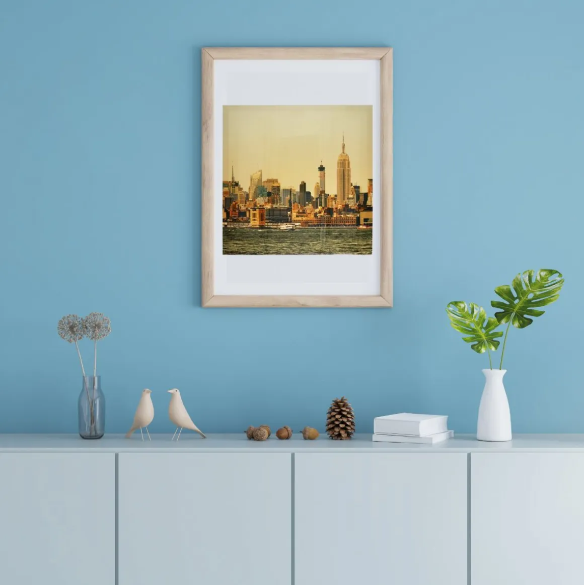 Print de paisaje ciudad decorativo 50x50 cm