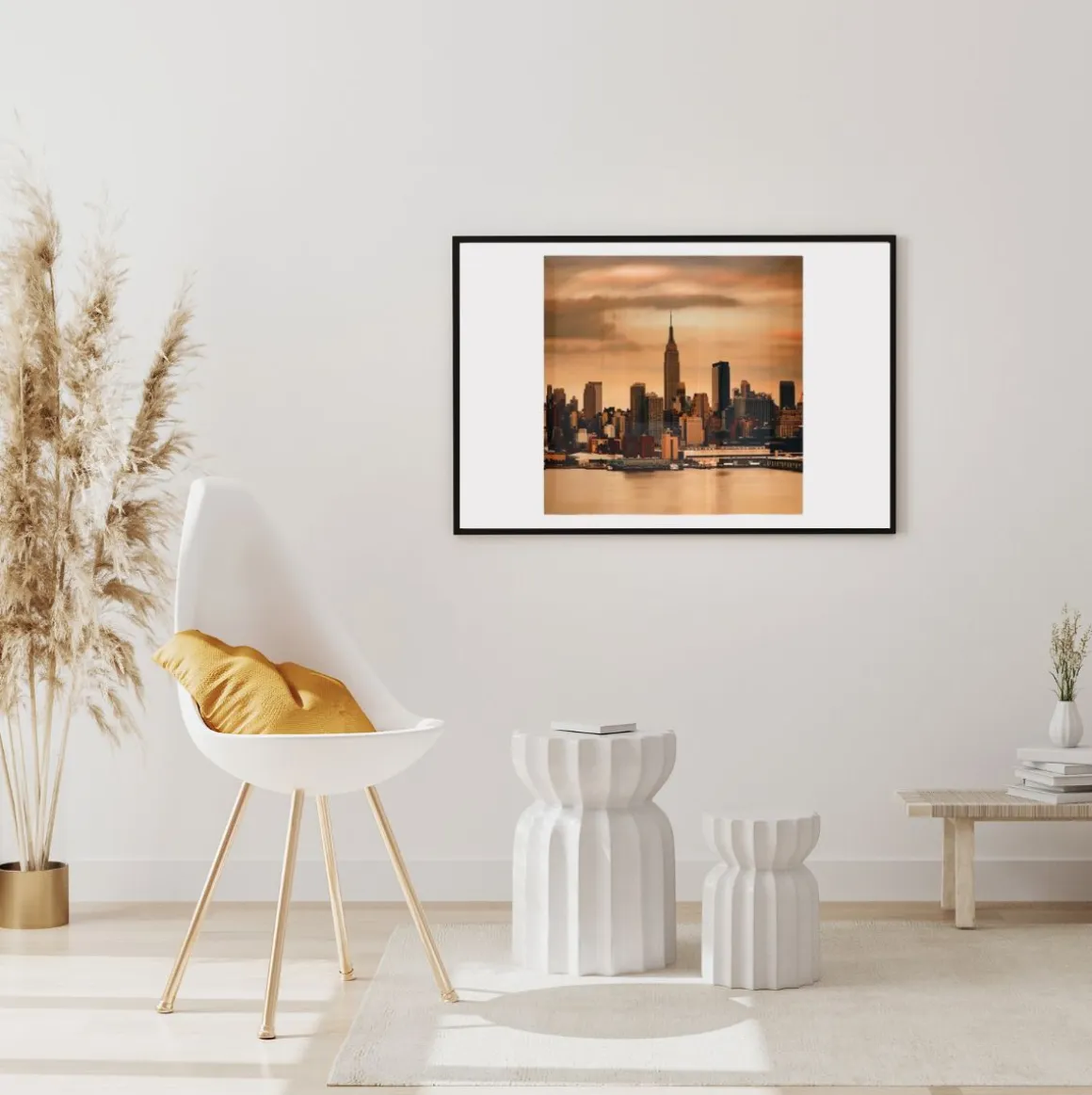 Print de paisaje ciudad decorativo 50x50 cm