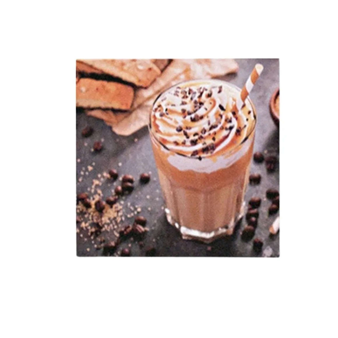 Print decorativo café 28x28x1,5 cm