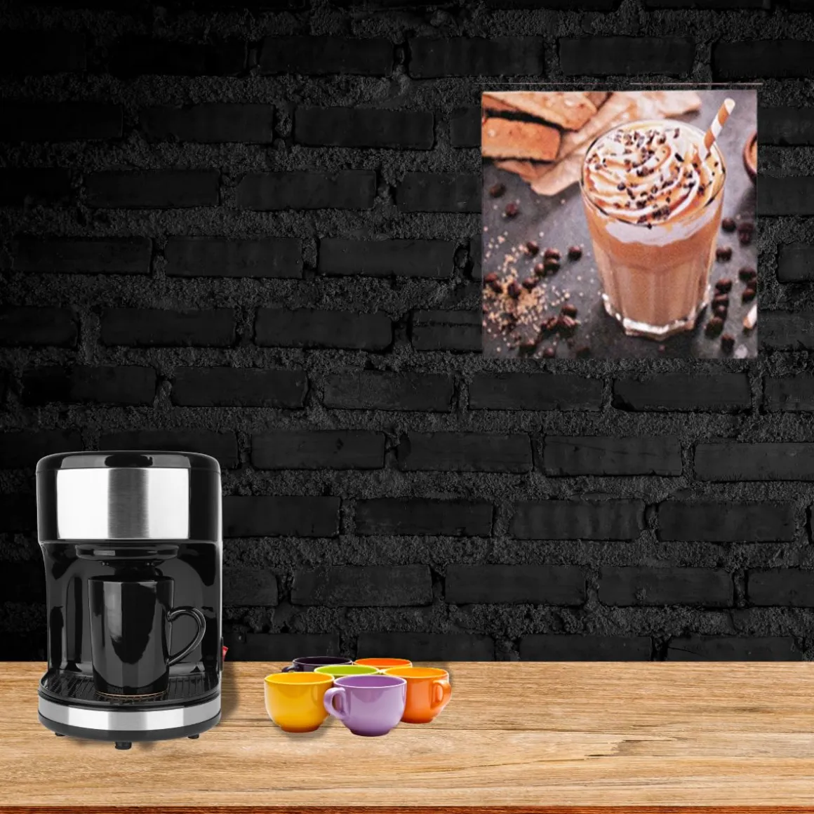 Print decorativo café 28x28x1,5 cm